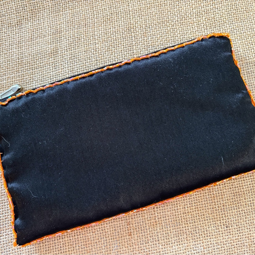 Kirk’s Folly Beaded Witch Clutch - Orange and Black - Witch Halloween Spooky - Picture 2 of 5